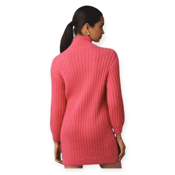 Anthropologie Pink Turtleneck Sweaterdress XXS NWT - Picture 3 of 12
